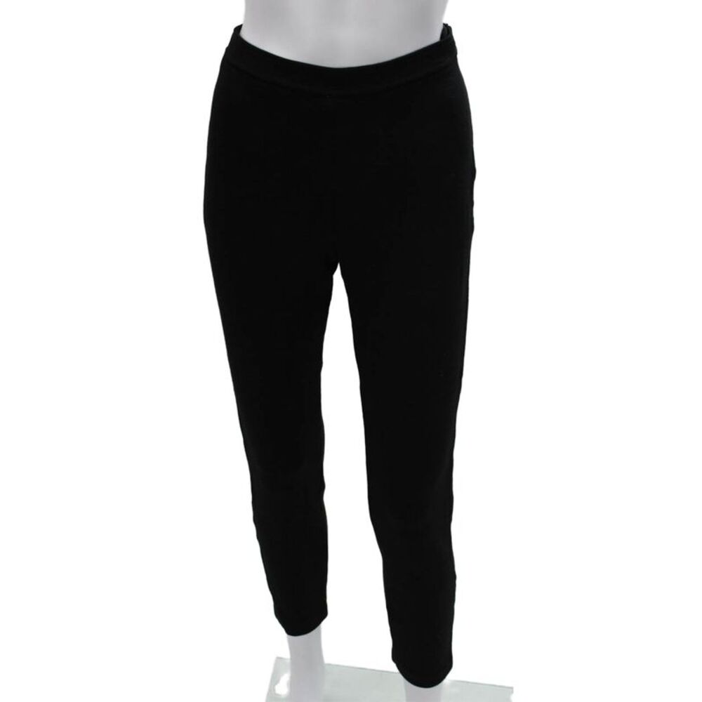 St. John Caviar Women Dress Pants Wool Blend Black Zip Size 4